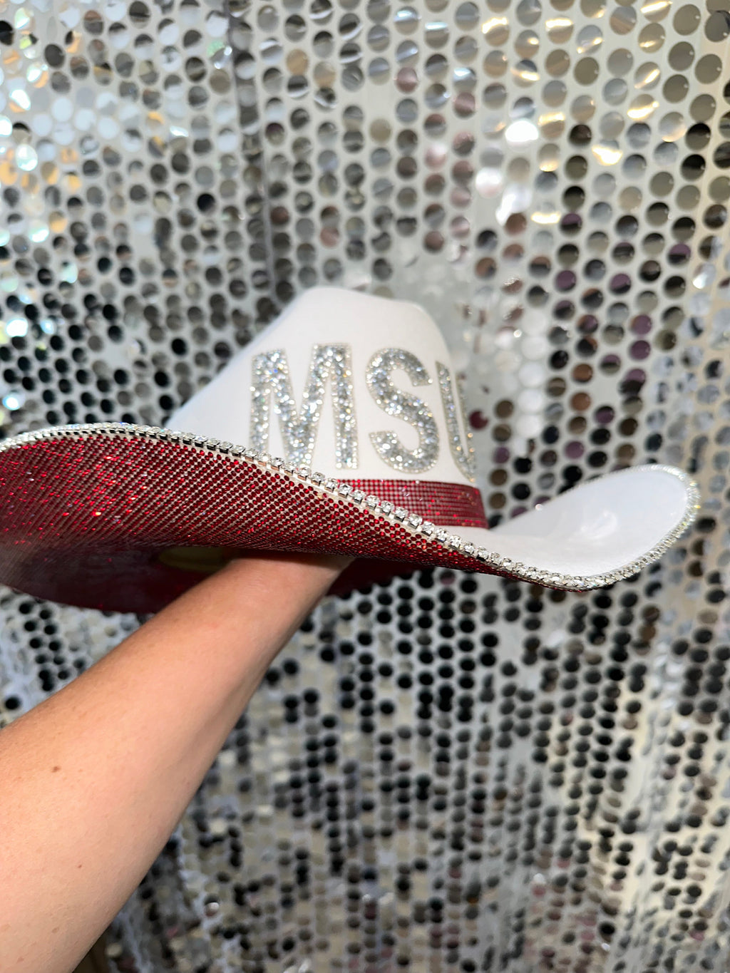 Mississippi State University Bulldogs MSU Cowboy Hat Rhinestone Crystals Bling