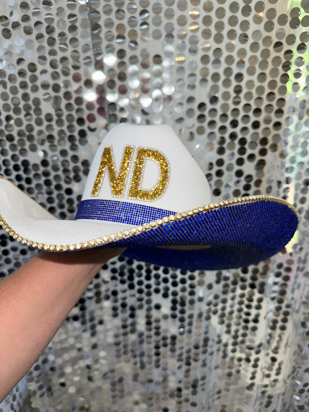 Notre Dame Fighting Irish Cowboy Hat Rhinestone Bling Crystals