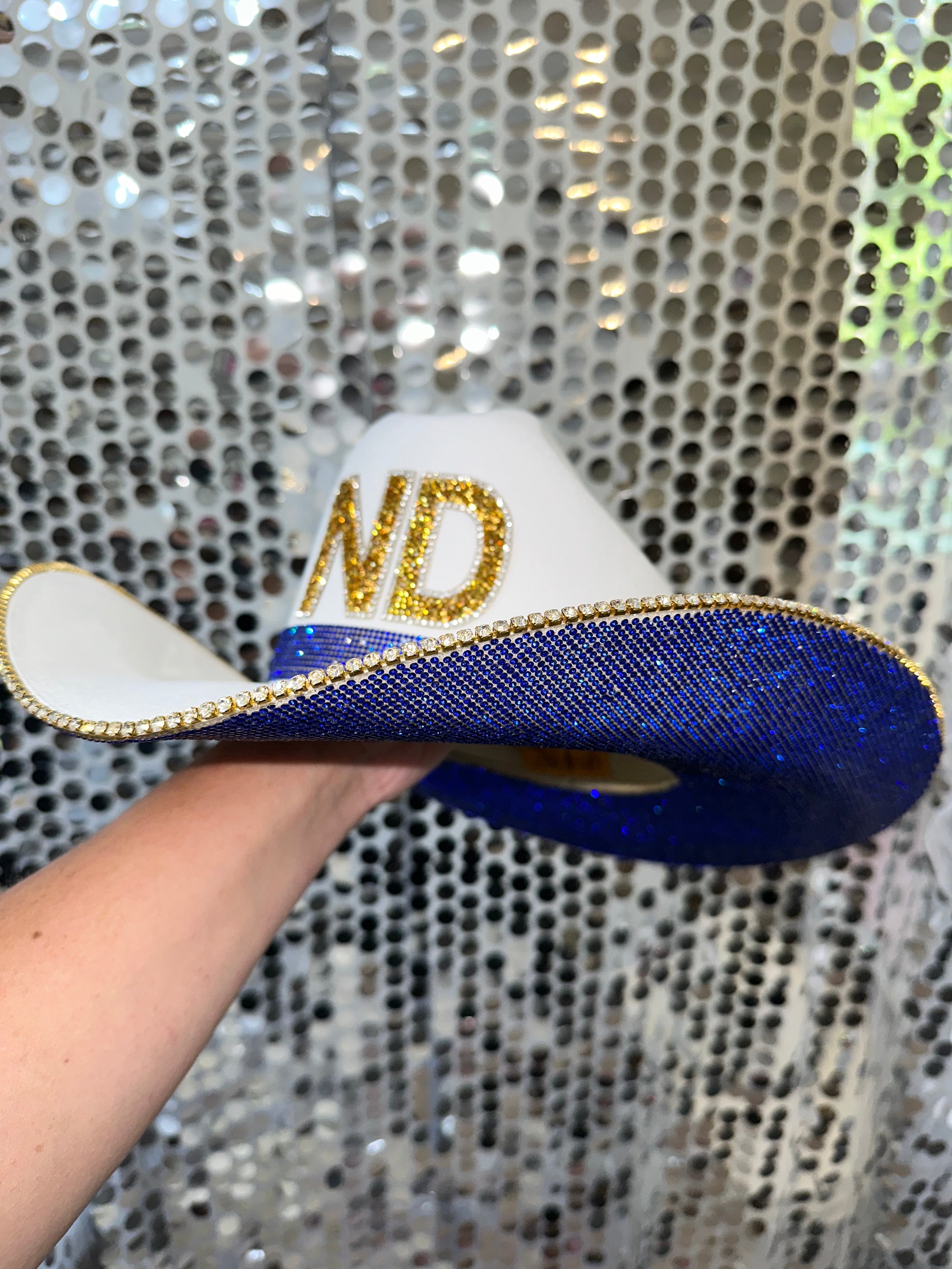 Notre Dame Fighting Irish Cowboy Hat Rhinestone Bling Crystals