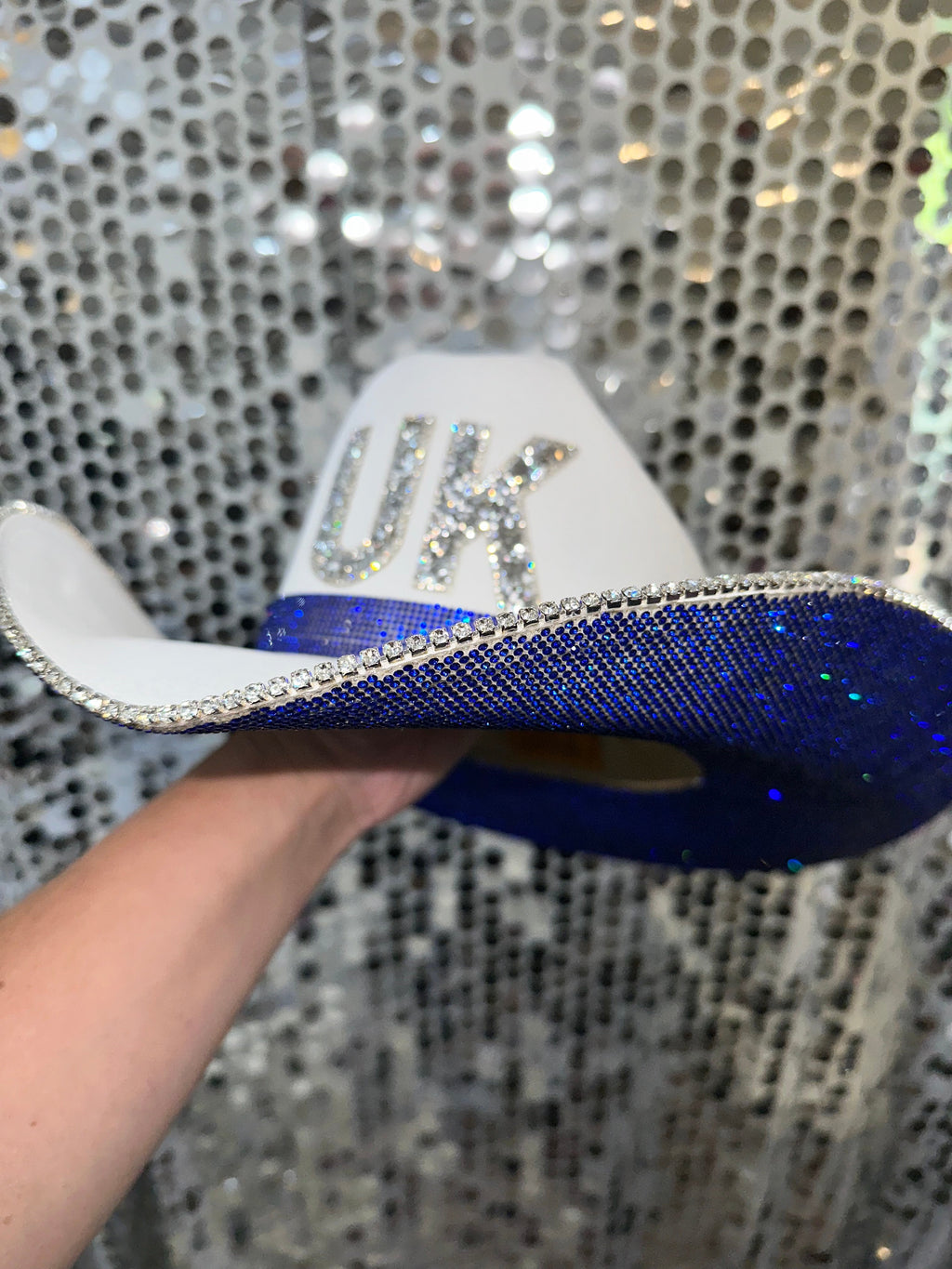 University of Kentucky Wildcats Cowboy Hat Rhinestone crystals custom bling