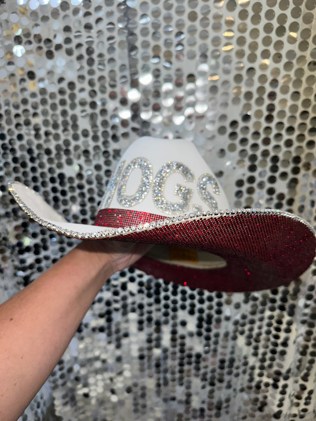 University of Arkansas Razorbacks Hogs Rhinestone Cowboy Hat Bling crystals