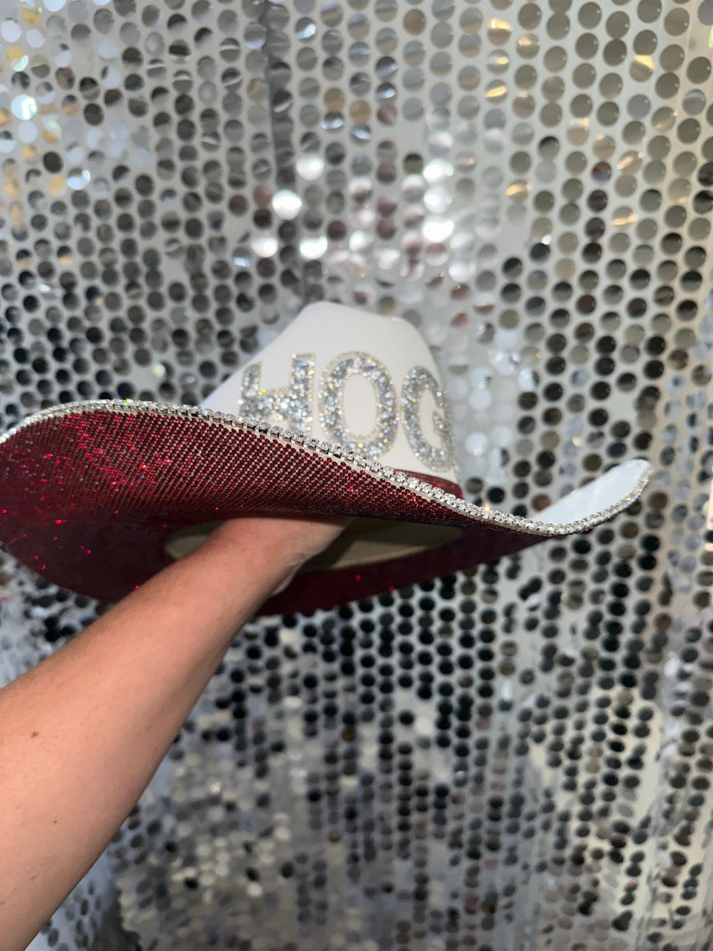 University of Arkansas Razorbacks Hogs Rhinestone Cowboy Hat Bling crystals