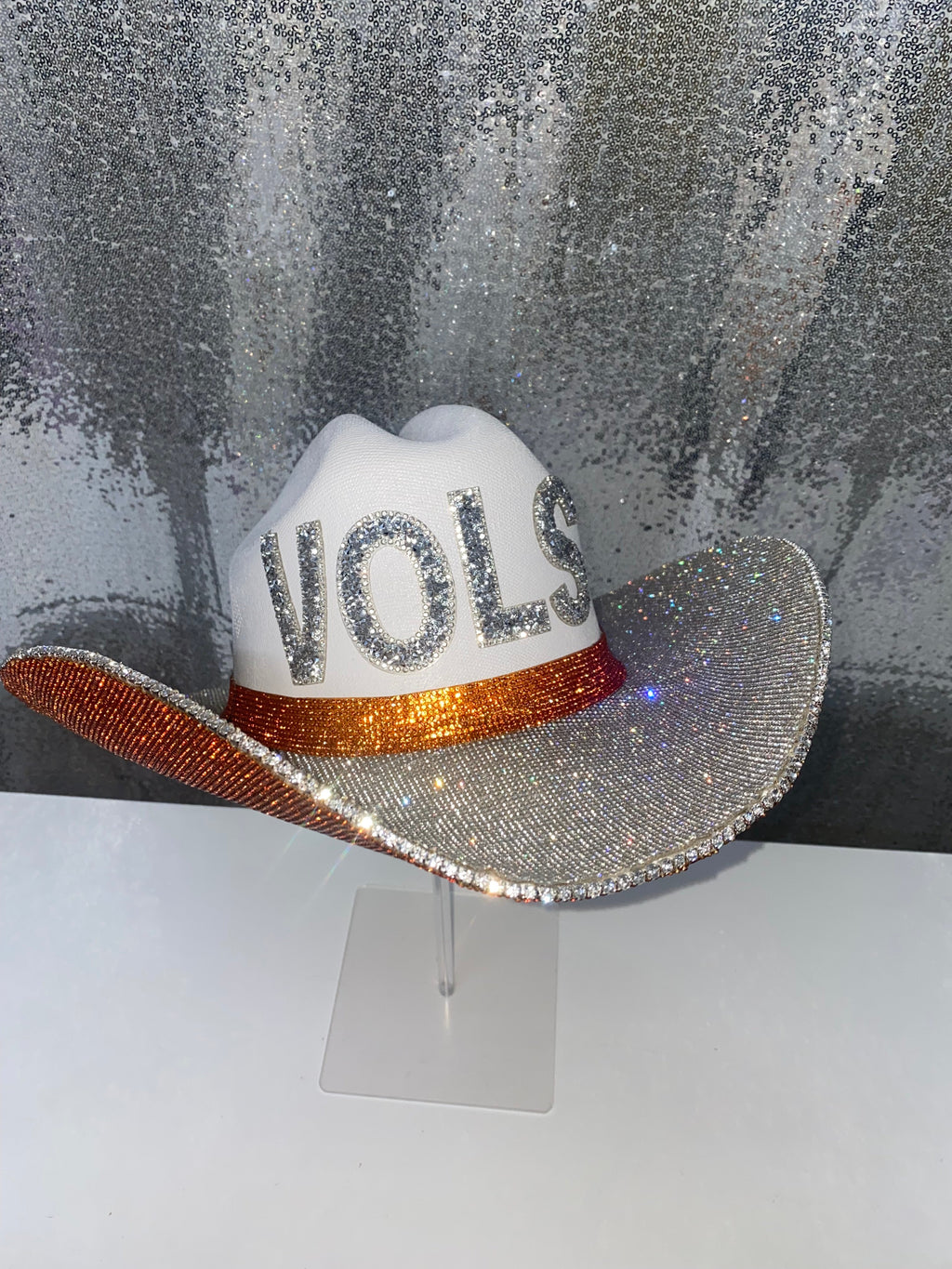 TENNESSEE VOLS Cowboy Hat UT Rhinestone Crystals Bling Custom