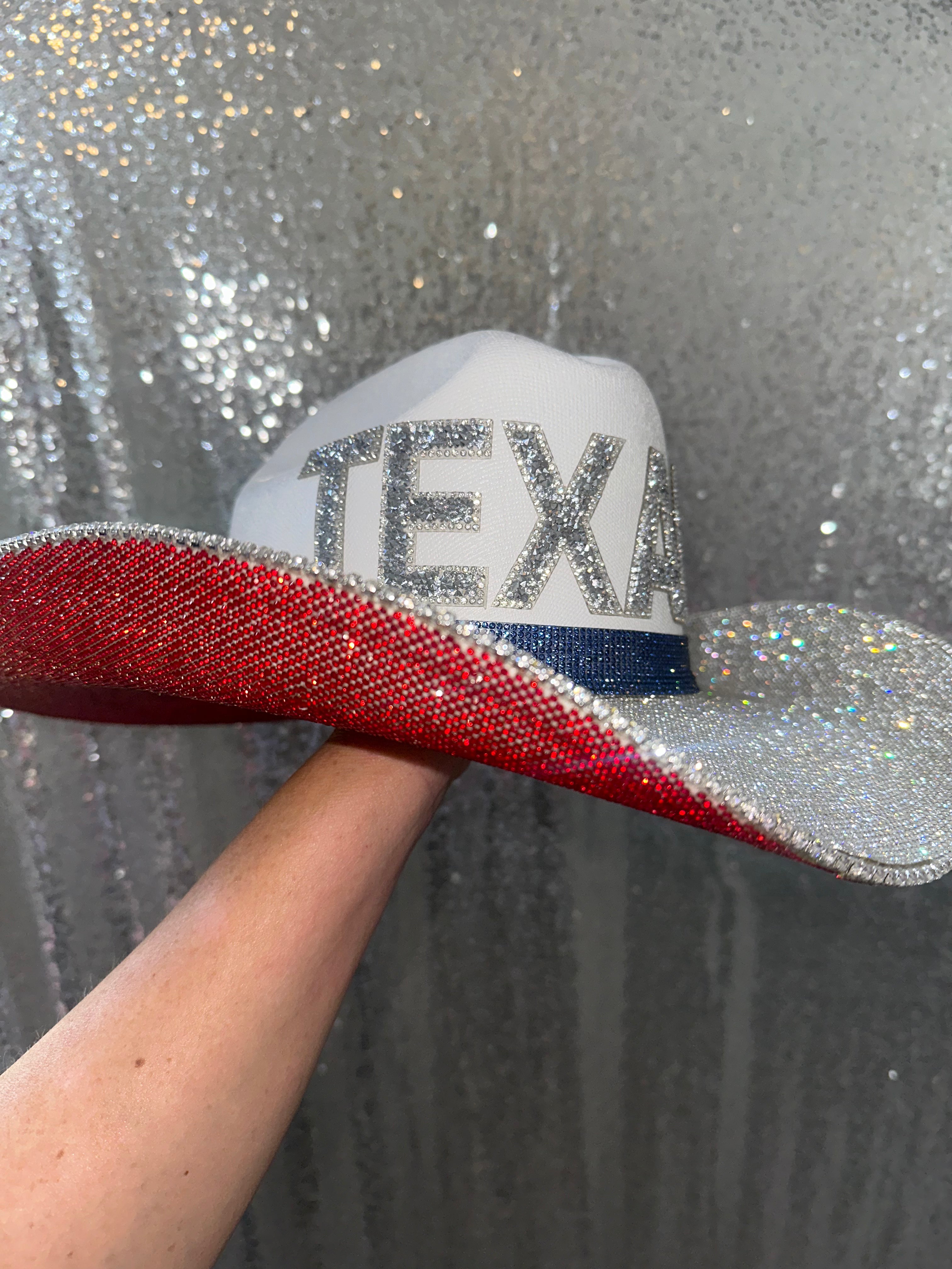 Houston Texans NFL Cowboy Hat Rhinestone Crystals Bling
