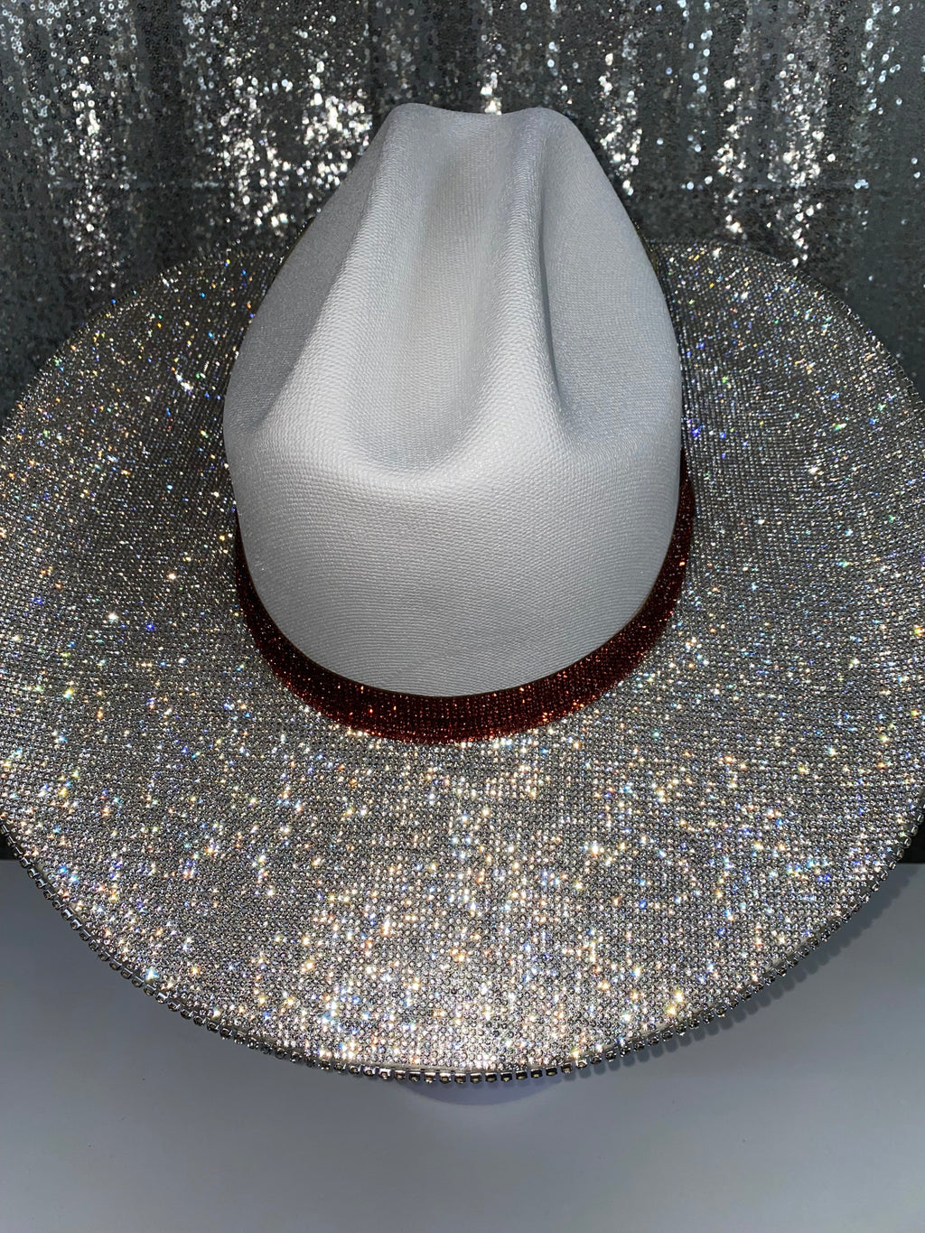 Texas Longhorns Cowboy Hat Rhinestone crystals Bling Custom