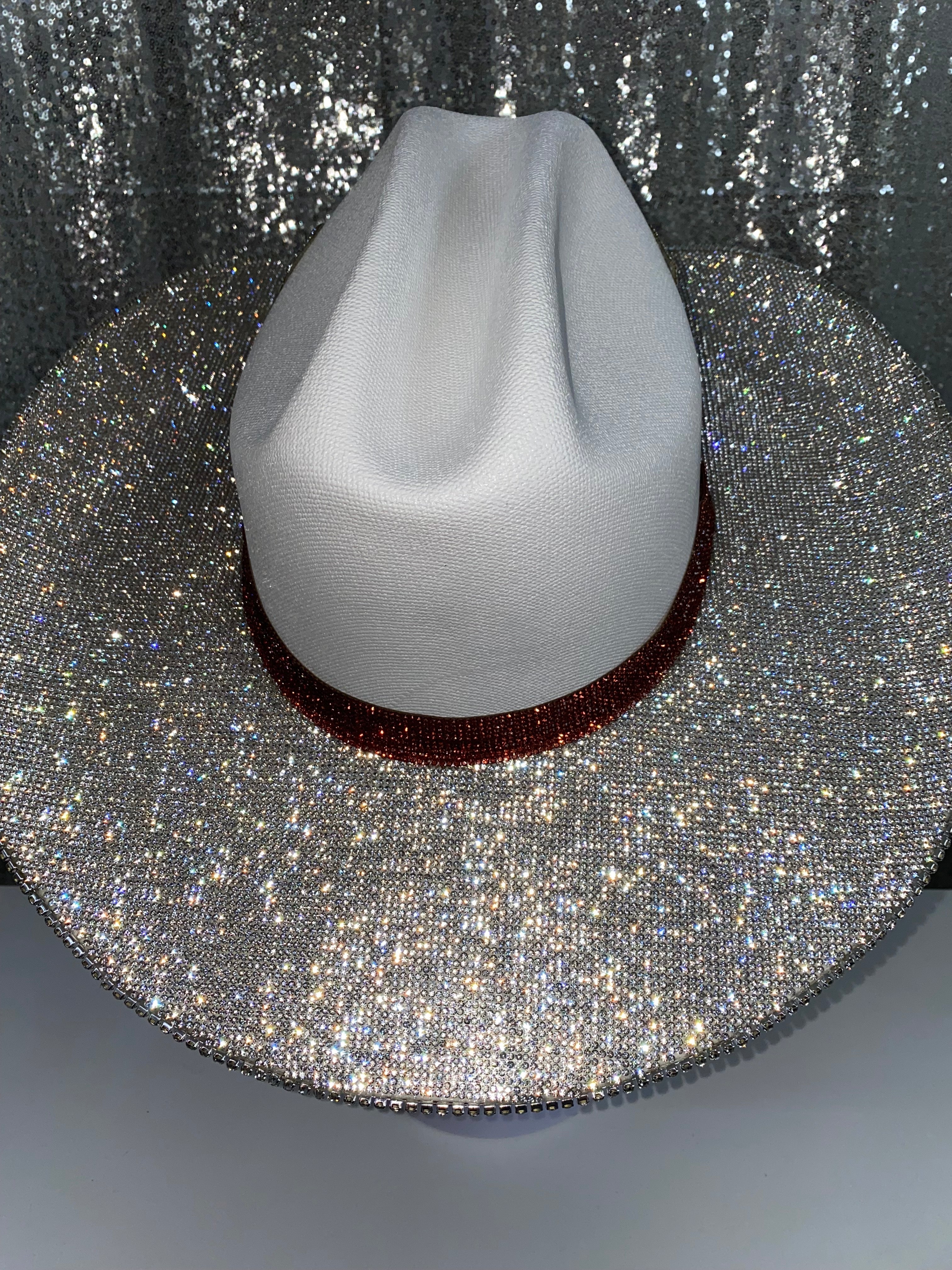 Texas Longhorns Cowboy Hat Rhinestone crystals Bling Custom