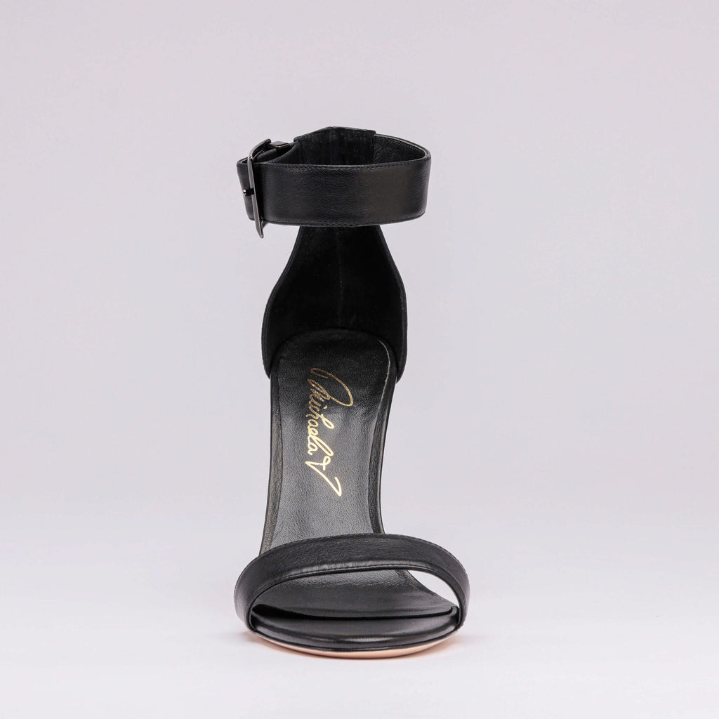 Michaela V Chapman Heels • Black high ankle wrap strap