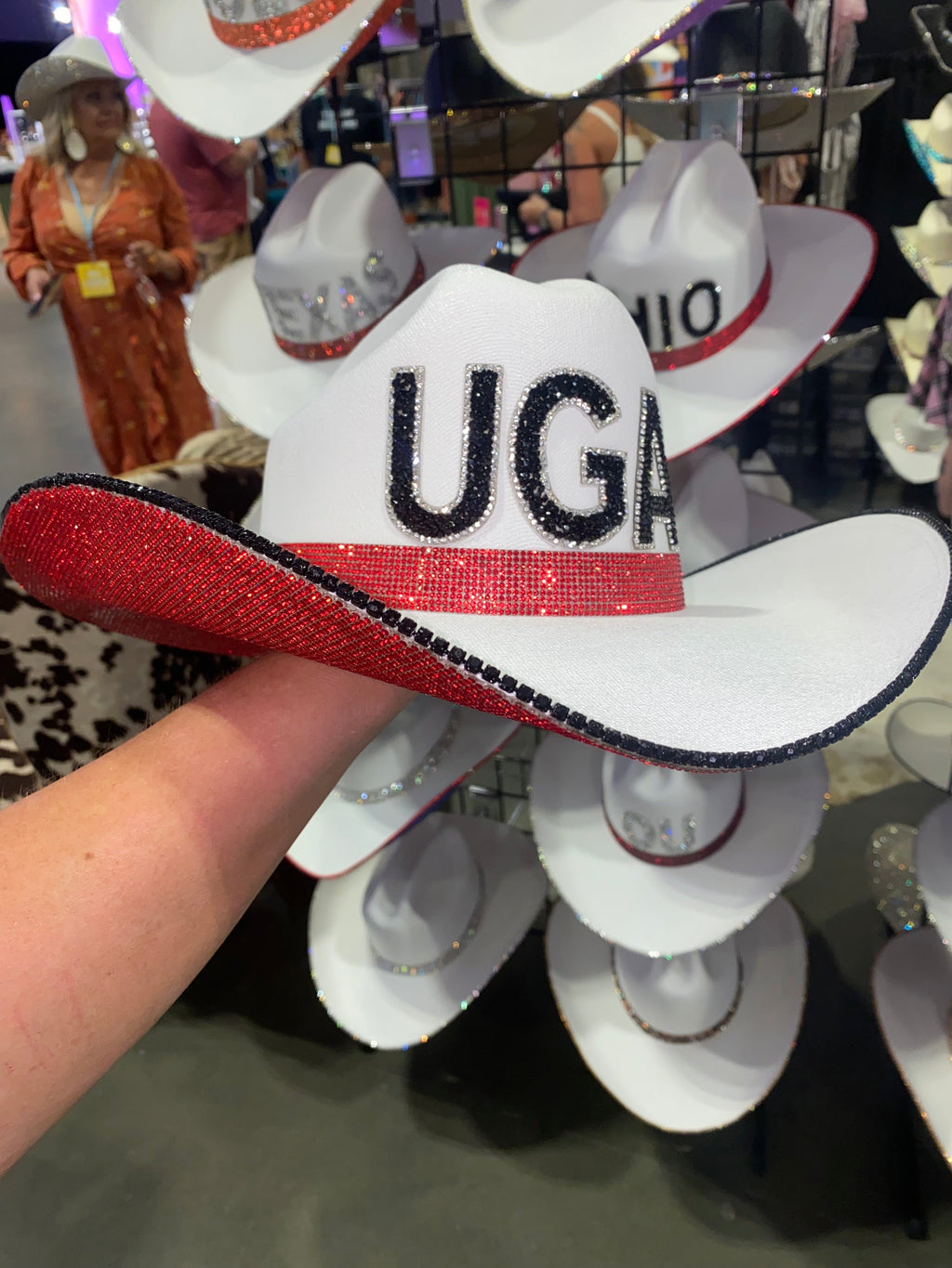 UGA Georgia Bulldogs Rhinestone Cowboy Hat Bling