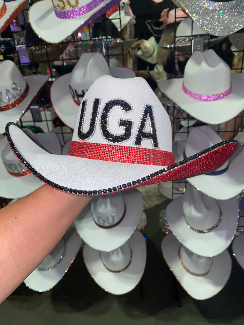 UGA Georgia Bulldogs Rhinestone Cowboy Hat Bling