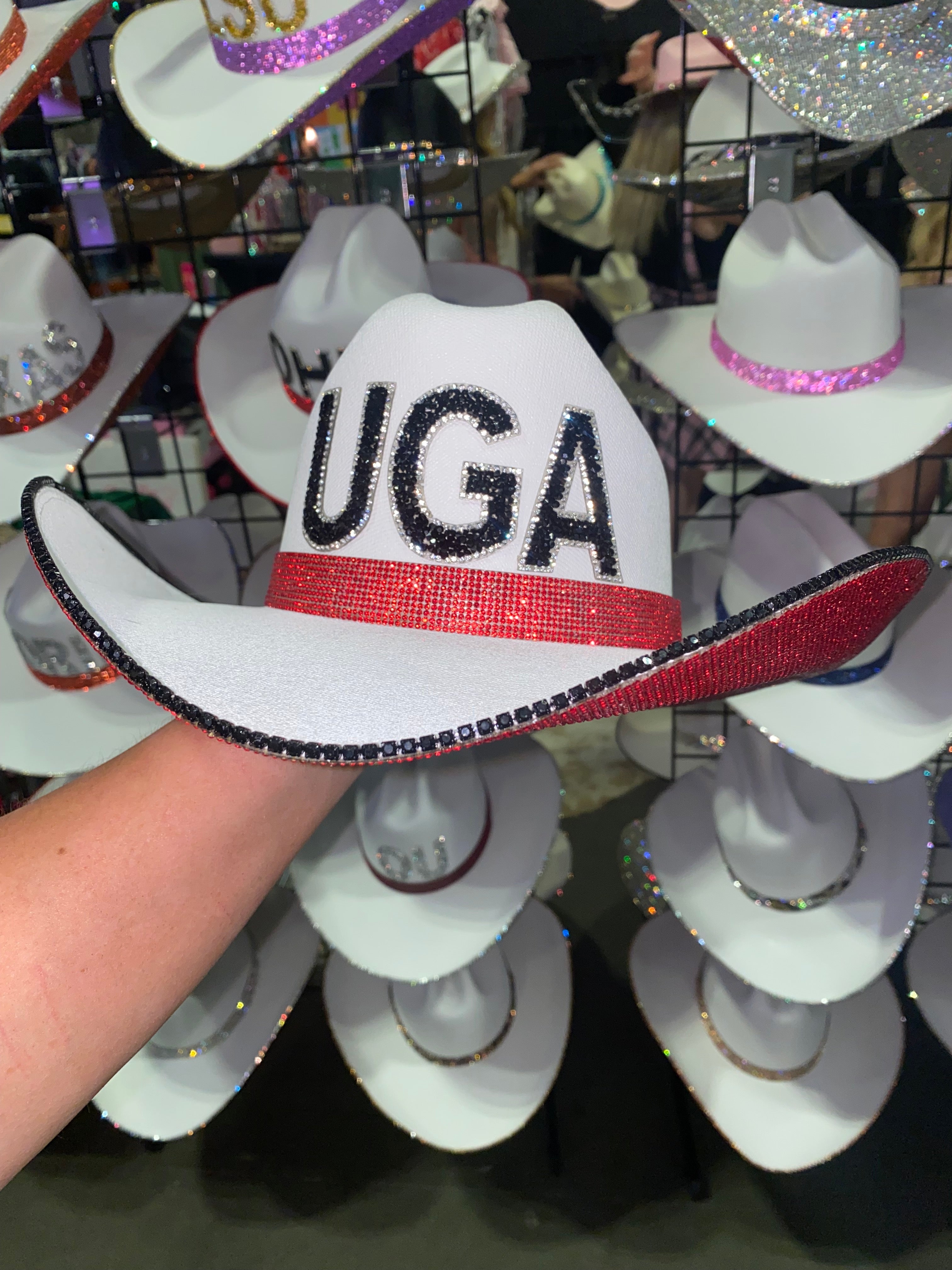 UGA Georgia Bulldogs Rhinestone Cowboy Hat Bling