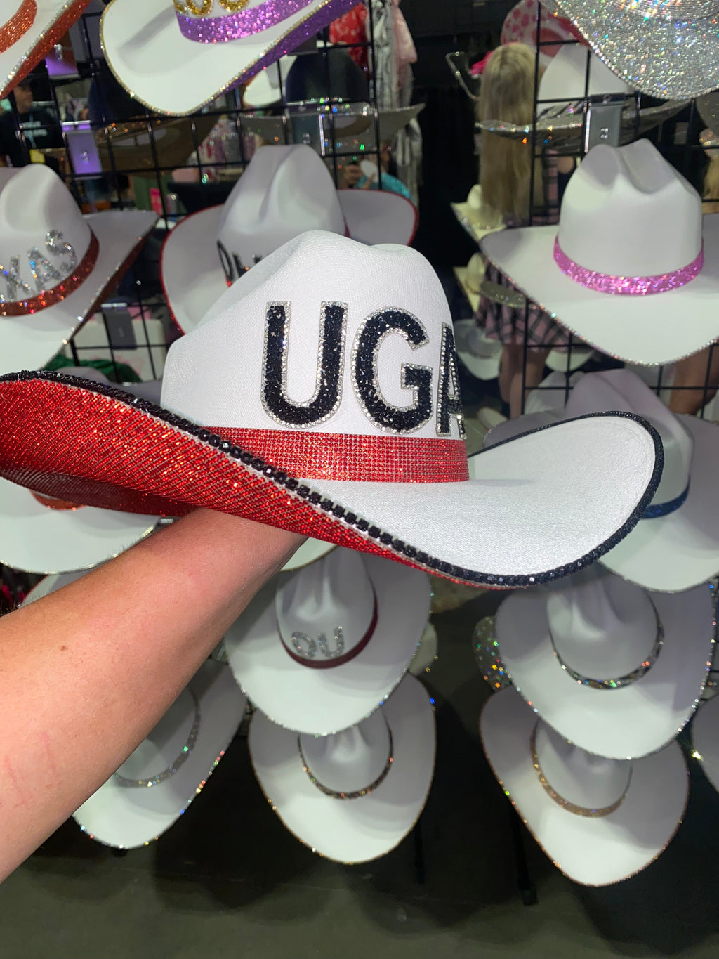 UGA Georgia Bulldogs Rhinestone Cowboy Hat Bling