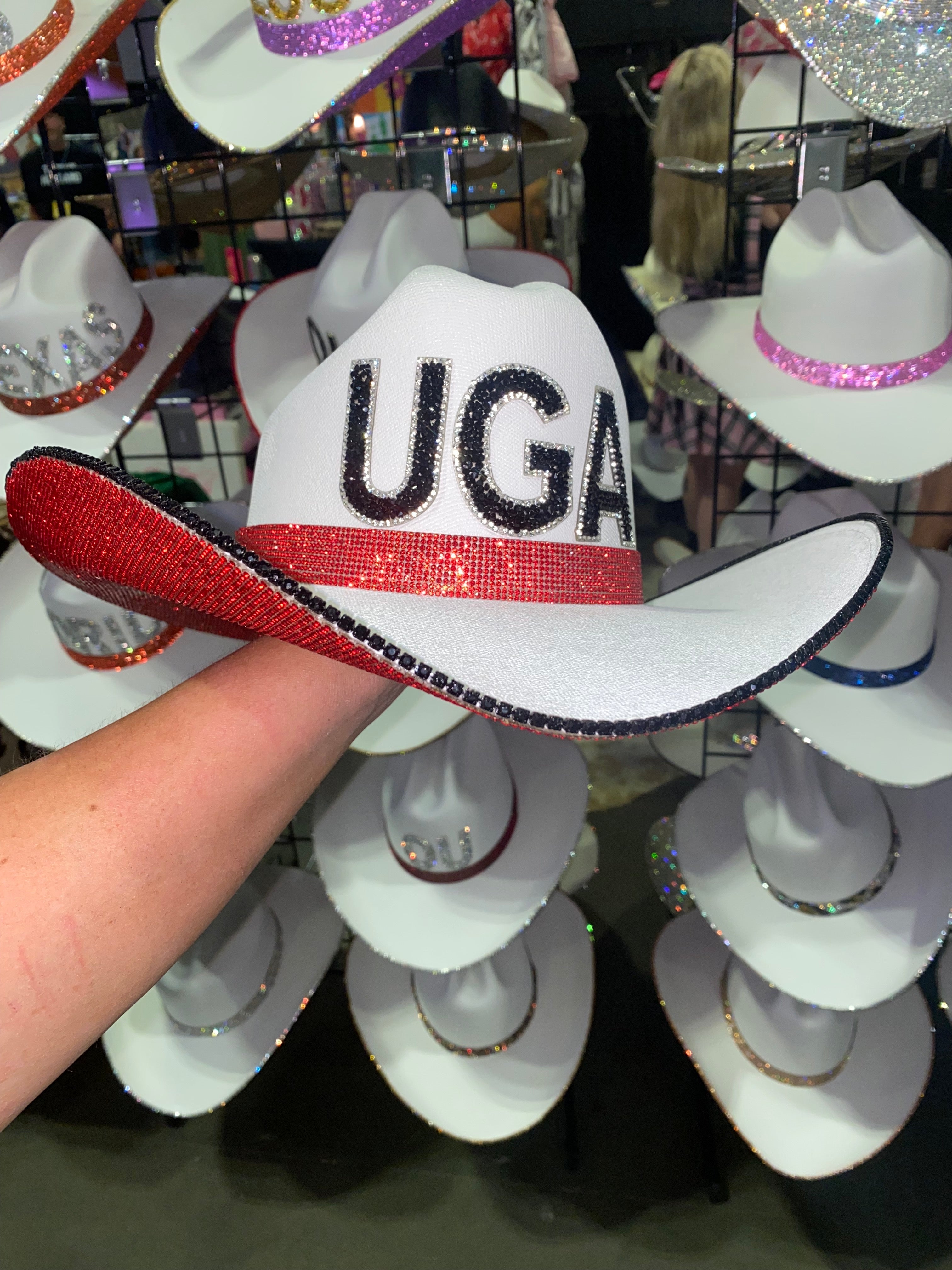 UGA Georgia Bulldogs Rhinestone Cowboy Hat Bling