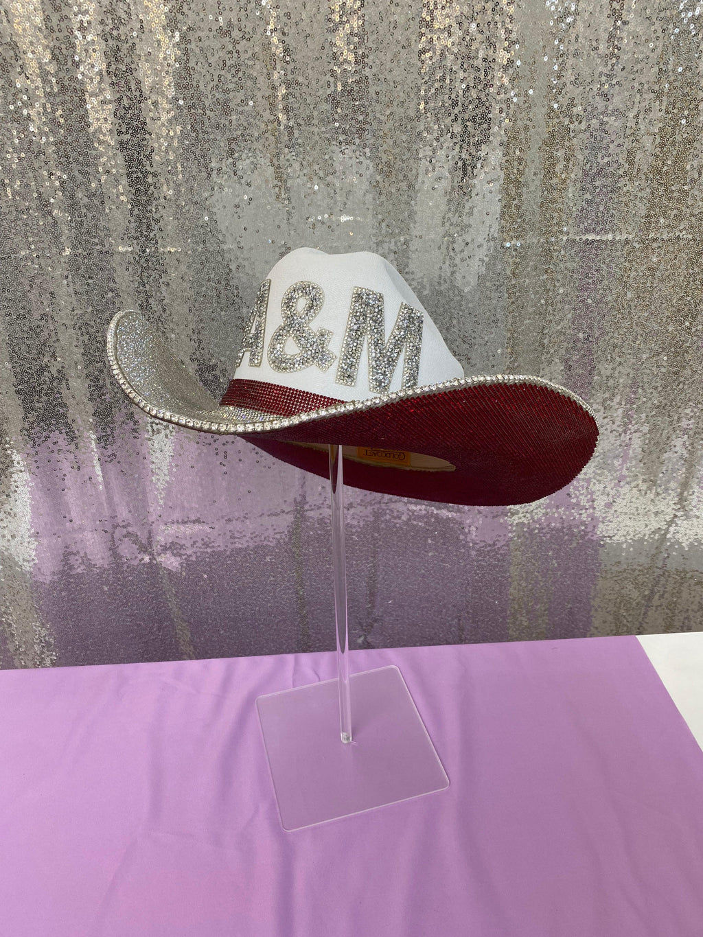 Texas A&M Aggies Cowboy Hat Rhinestone Crystals Bling Custom