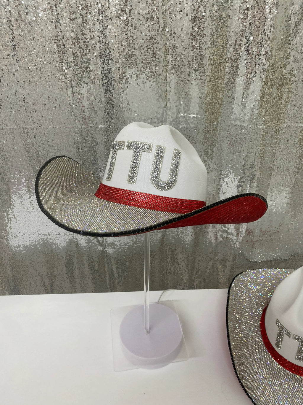TTU Texas Tech Red Raiders Cowboy Hat Rhinestone Crystals Bling