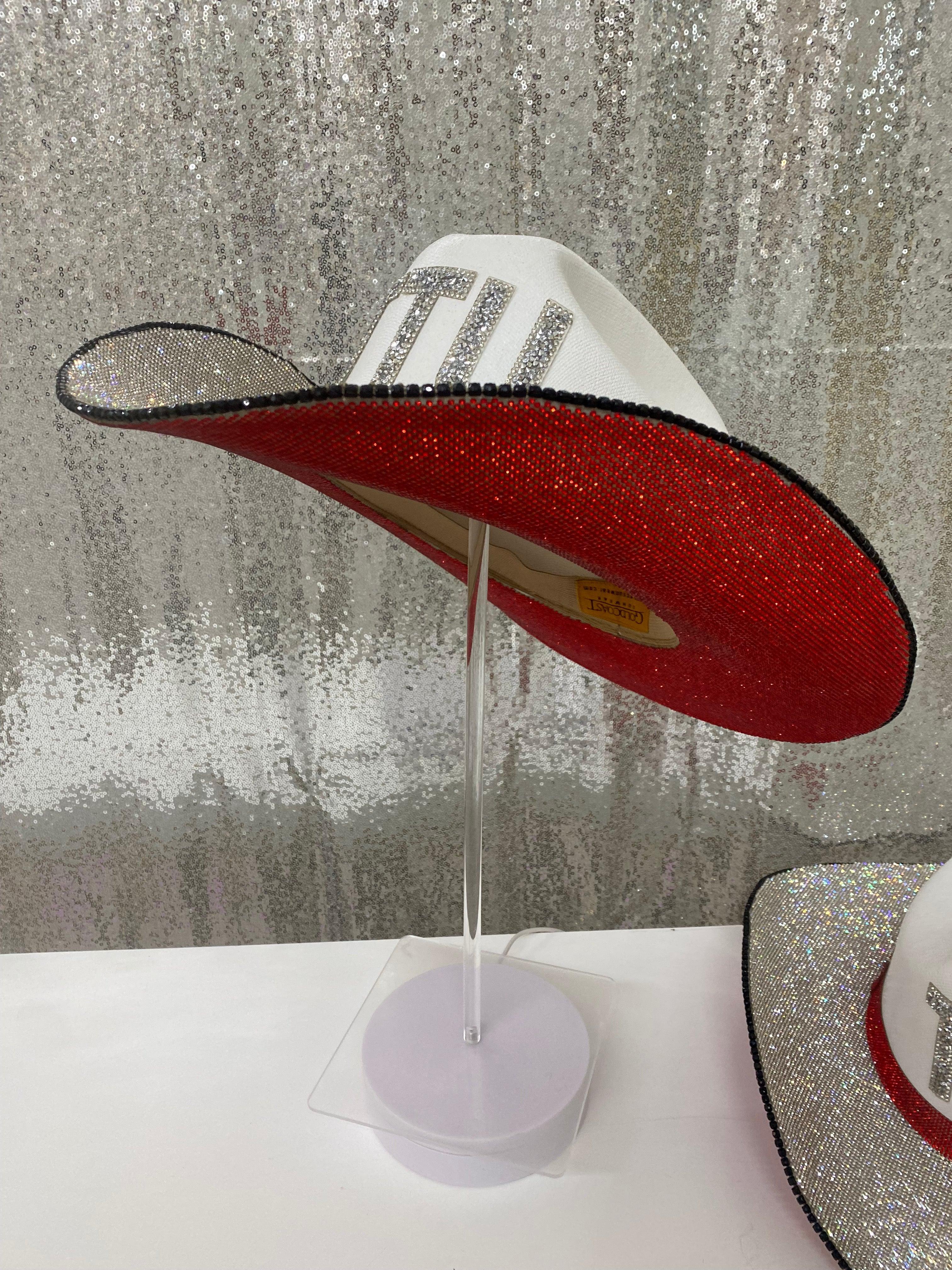 TTU Texas Tech Red Raiders Cowboy Hat Rhinestone Crystals Bling