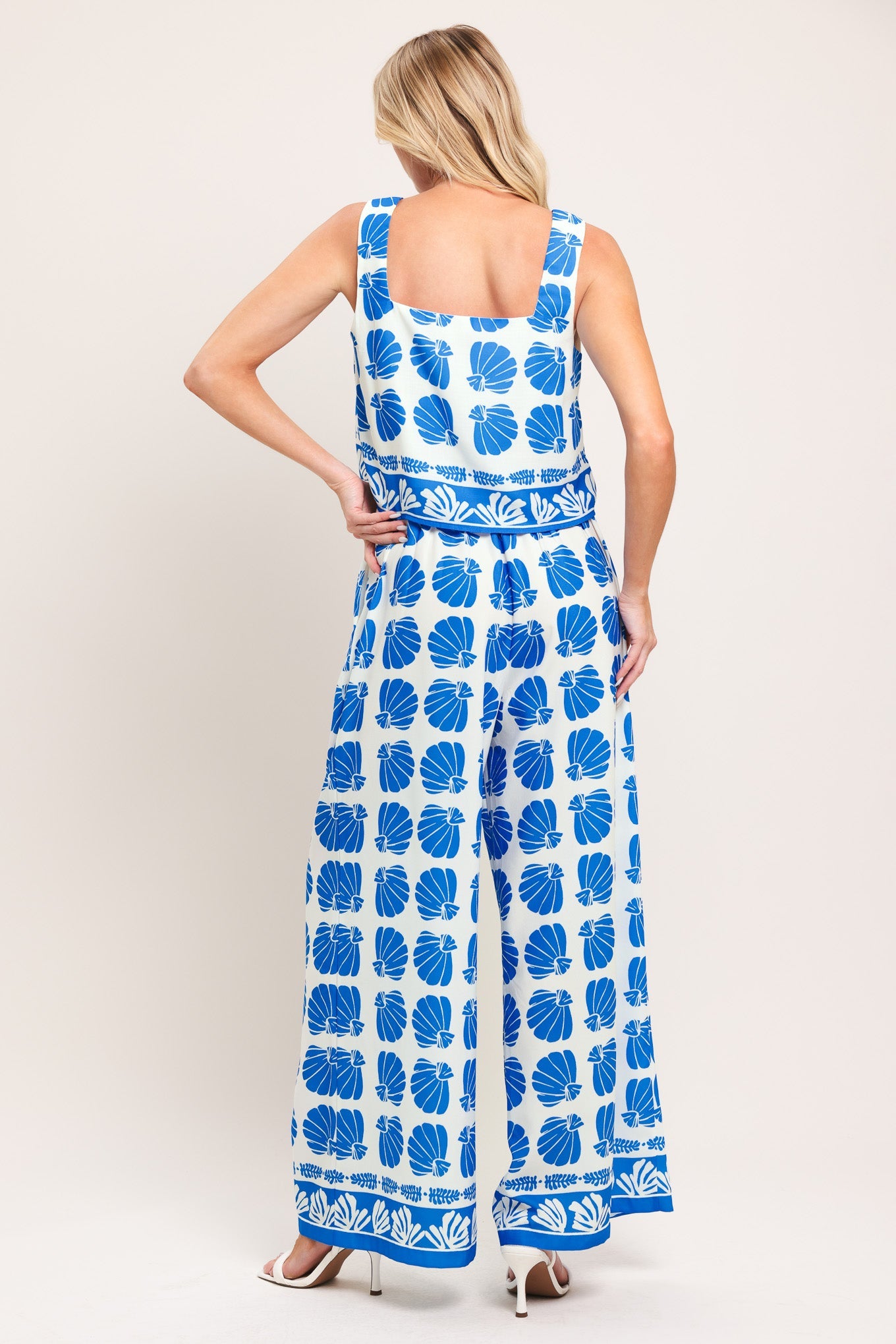 ISLAND SHELL WOVEN TOP AND PANT SET 2PC Set Flying Tomato Summer Resort