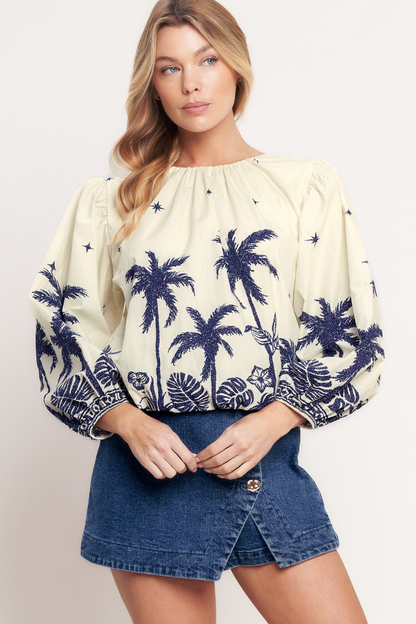 BOHO CONSTELLATION  WOVEN TOP Tropical Beach Resort Shirt Cruise