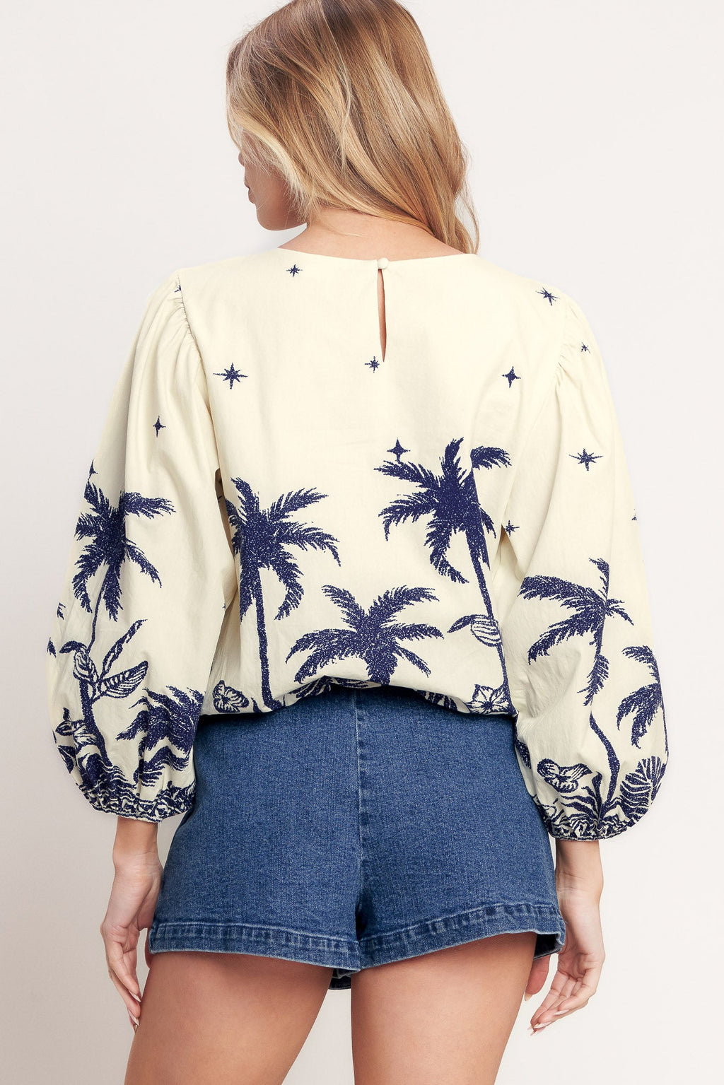 BOHO CONSTELLATION  WOVEN TOP Tropical Beach Resort Shirt Cruise