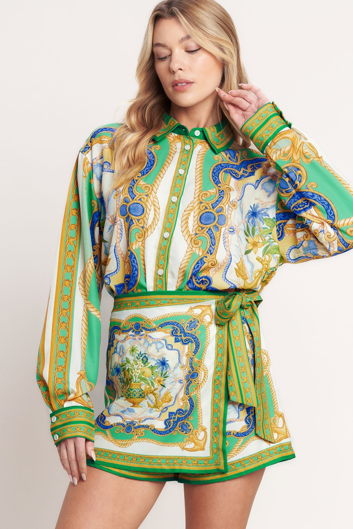 VINTAGE HEIRESS WOVEN TOP Flying Tomato Shirt