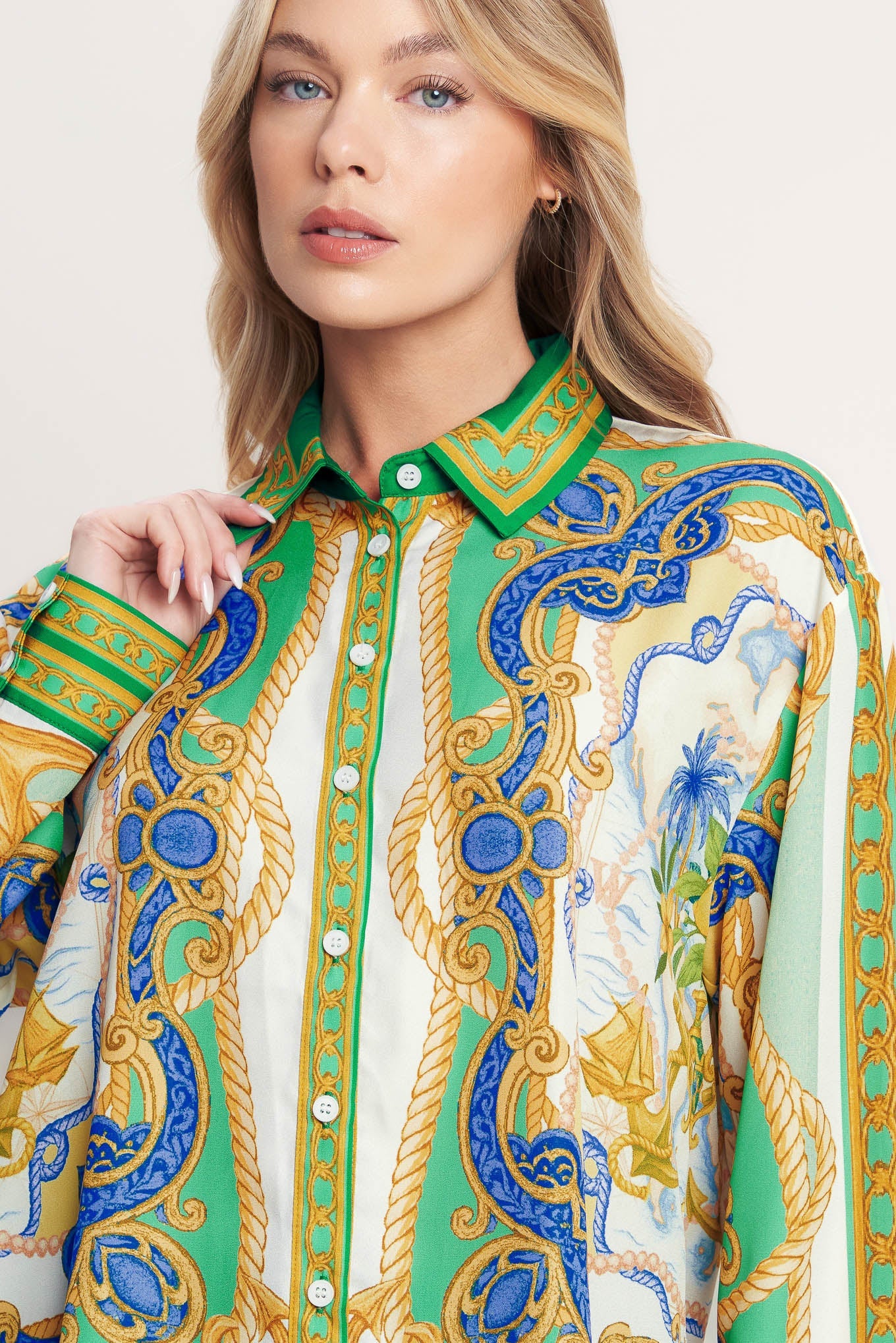 VINTAGE HEIRESS WOVEN TOP Flying Tomato Shirt