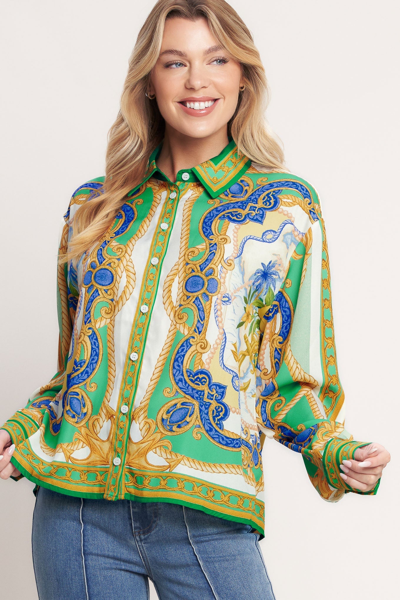 VINTAGE HEIRESS WOVEN TOP Flying Tomato Shirt