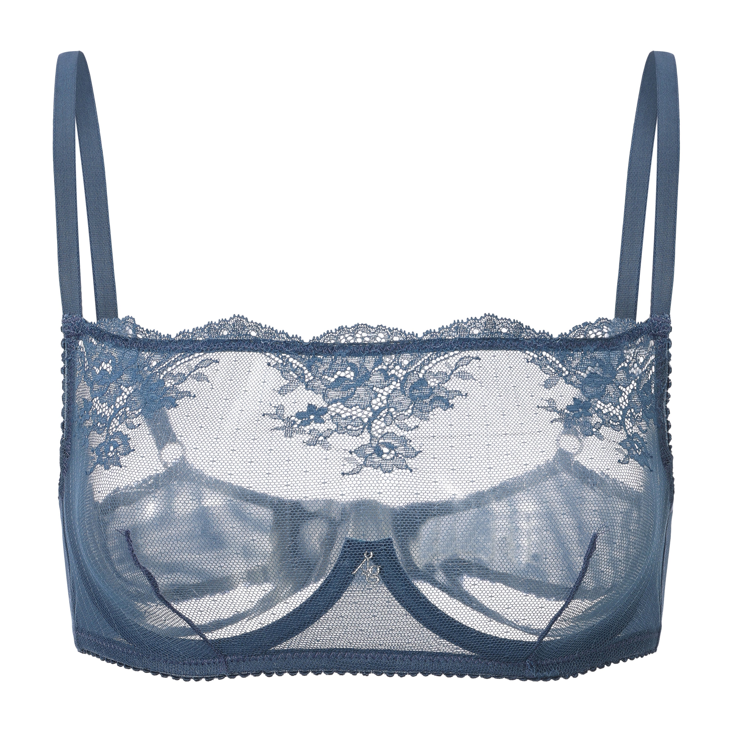 Amour Cache Kim High Neck Sheer Lace Underwire Bra