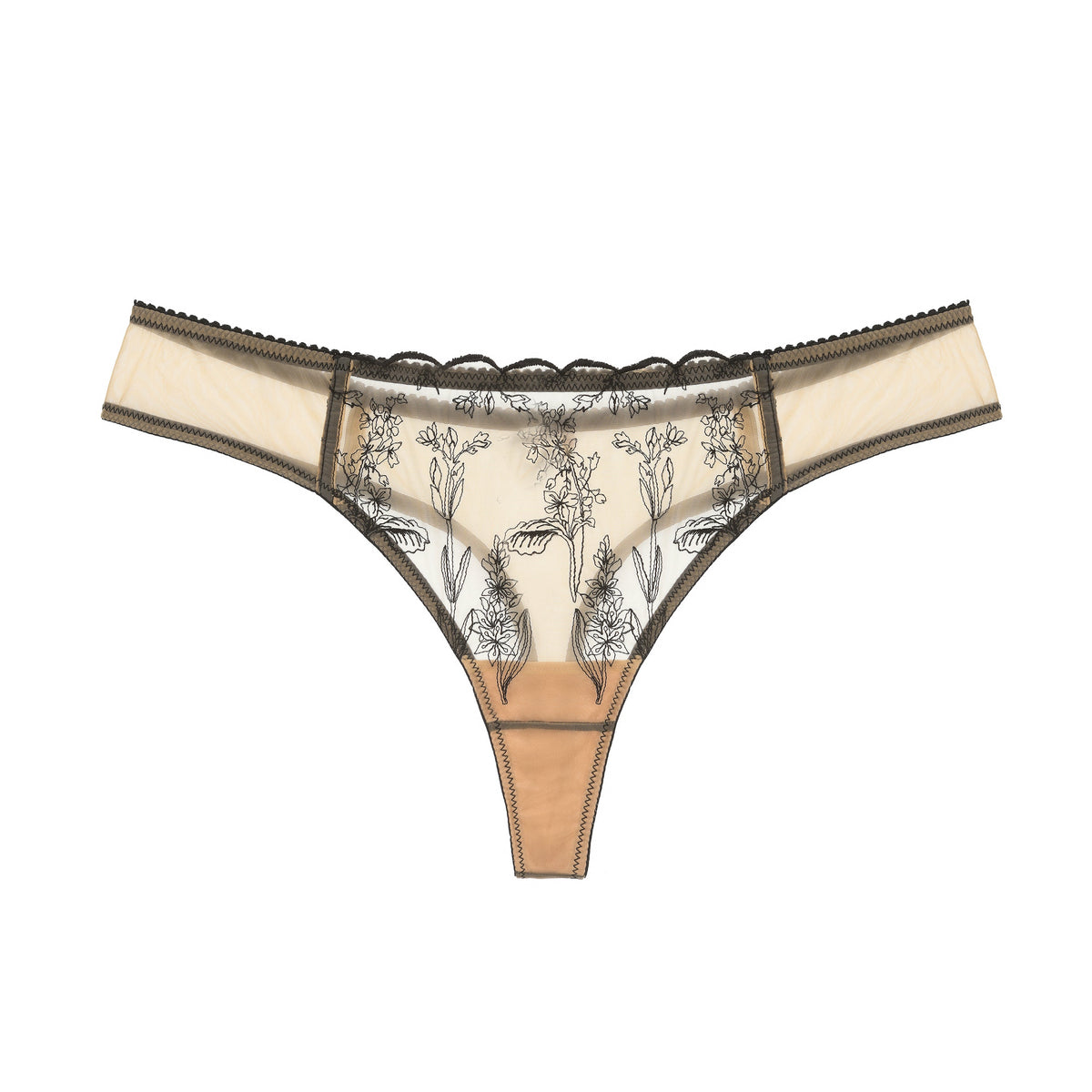 Amour Cache Kim Thong panty in Floral Embroidery on Jelly Fabric
