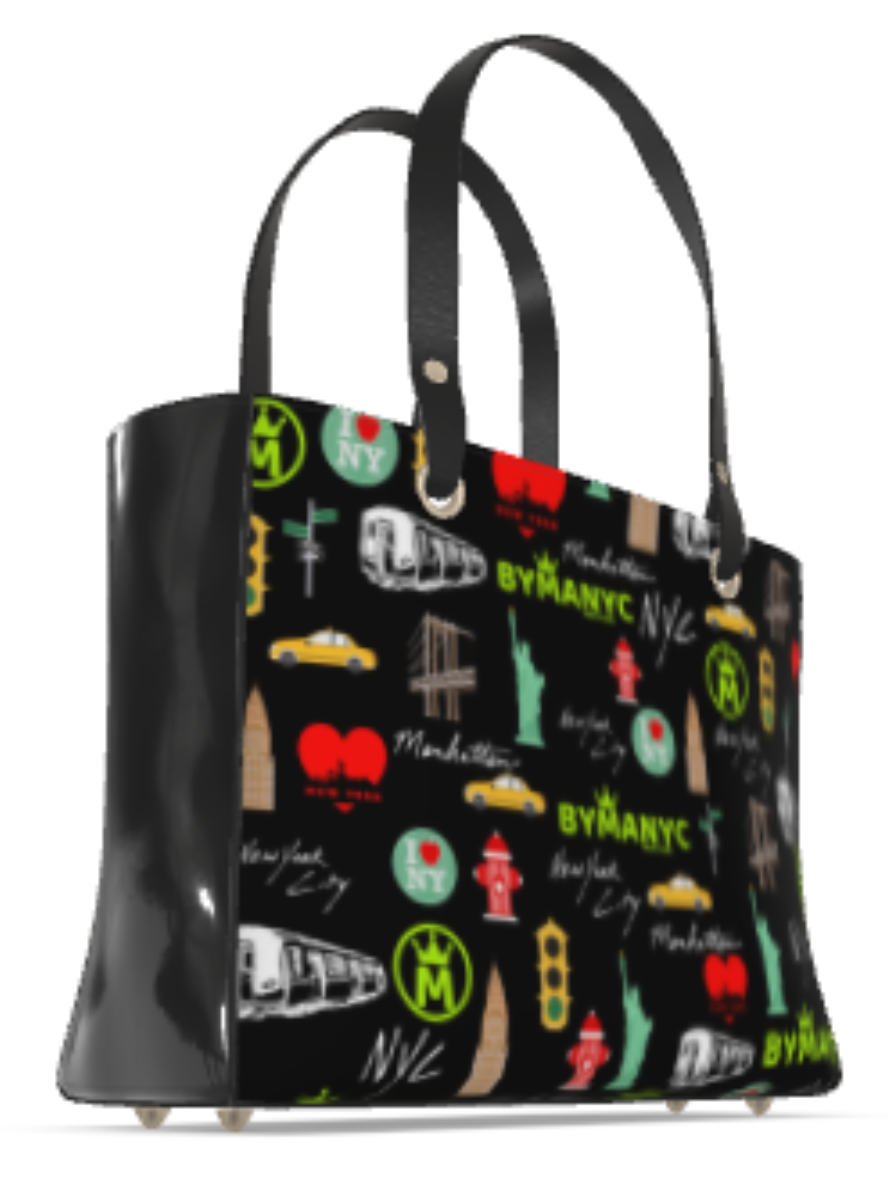 LA VIE EN ROSE Manhattan Handbag BYMANYC ® New York Vegan tote purse