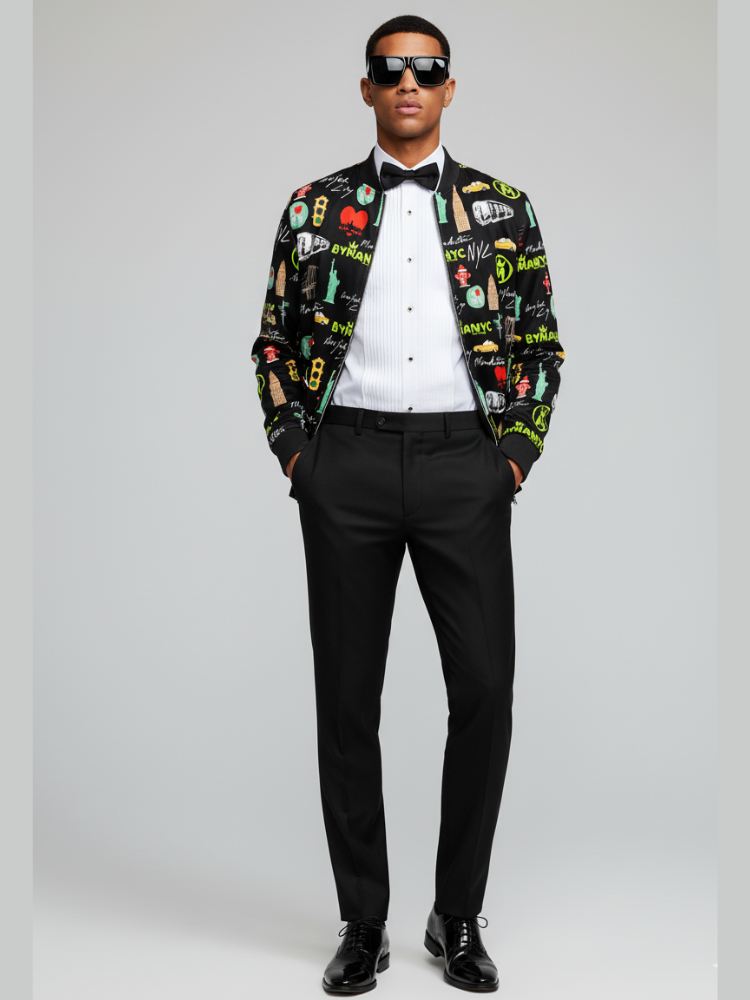 Limited Edition Men's Jacket Manhattan Mosaic Nocturne – BYMANYC ® New York Coat