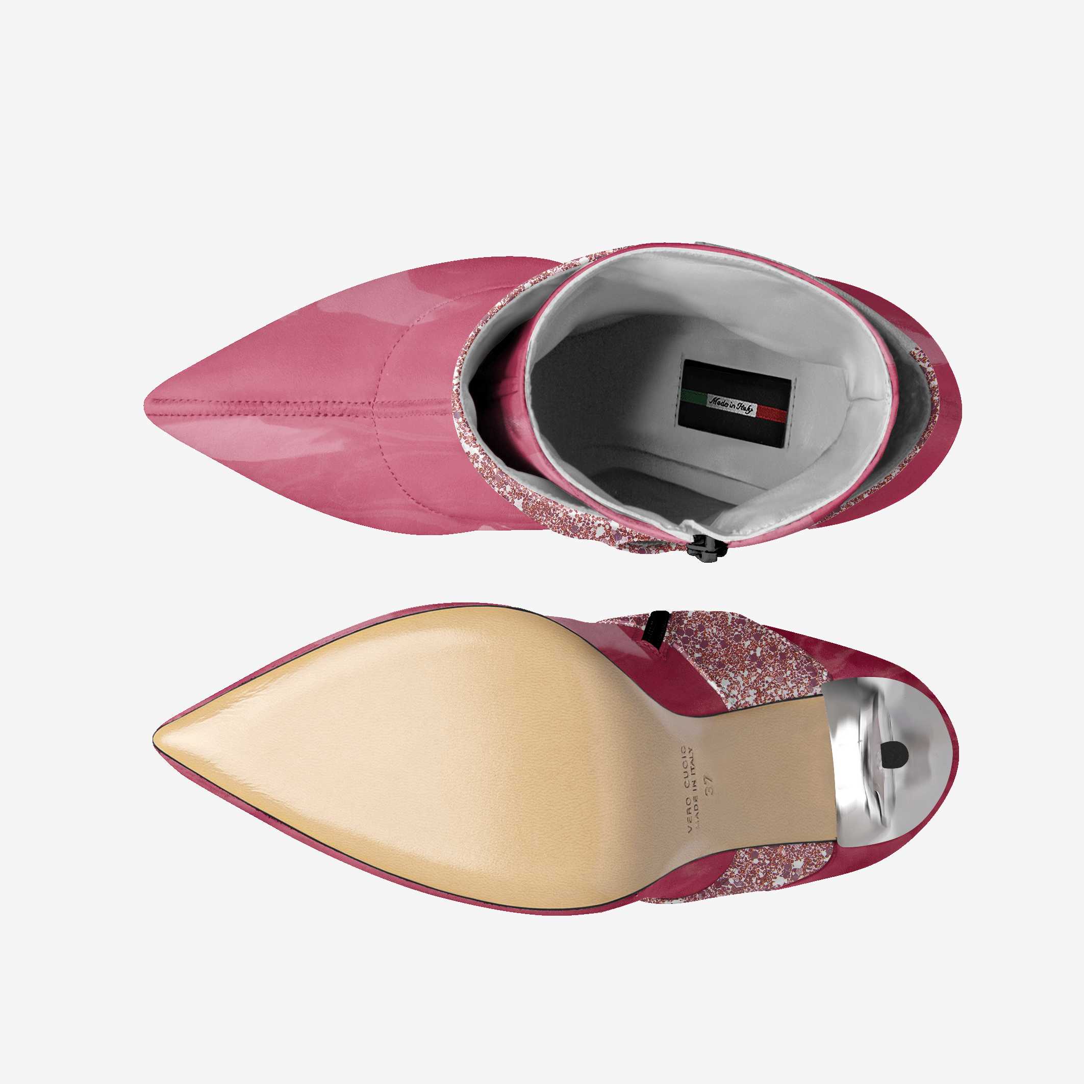 Limited Edition Vegan Stiletto Boots BYMANYC ® New York Futurista pink