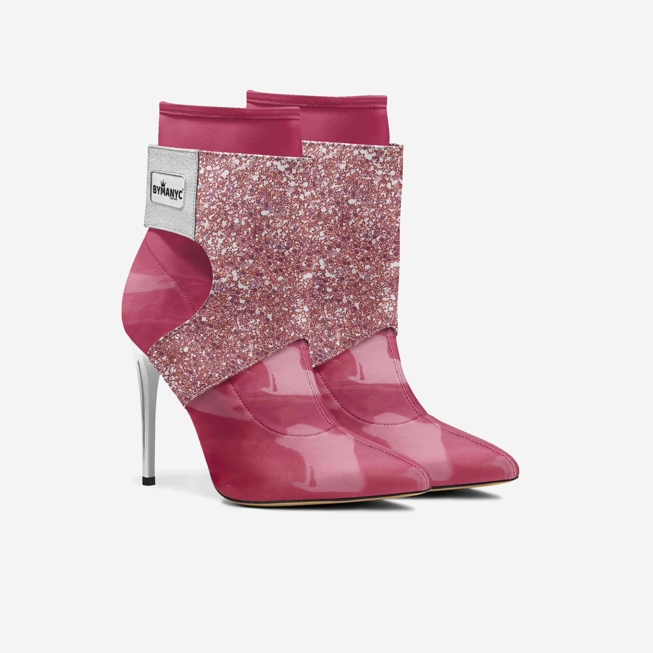 Limited Edition Vegan Stiletto Boots BYMANYC ® New York Futurista pink