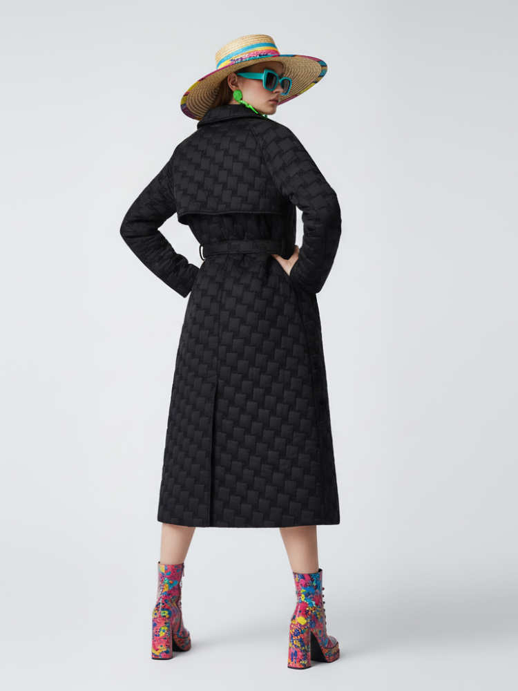 Long ladies Quilted Puffer Coat FIFTH AVENUE BYMANYC ® New York