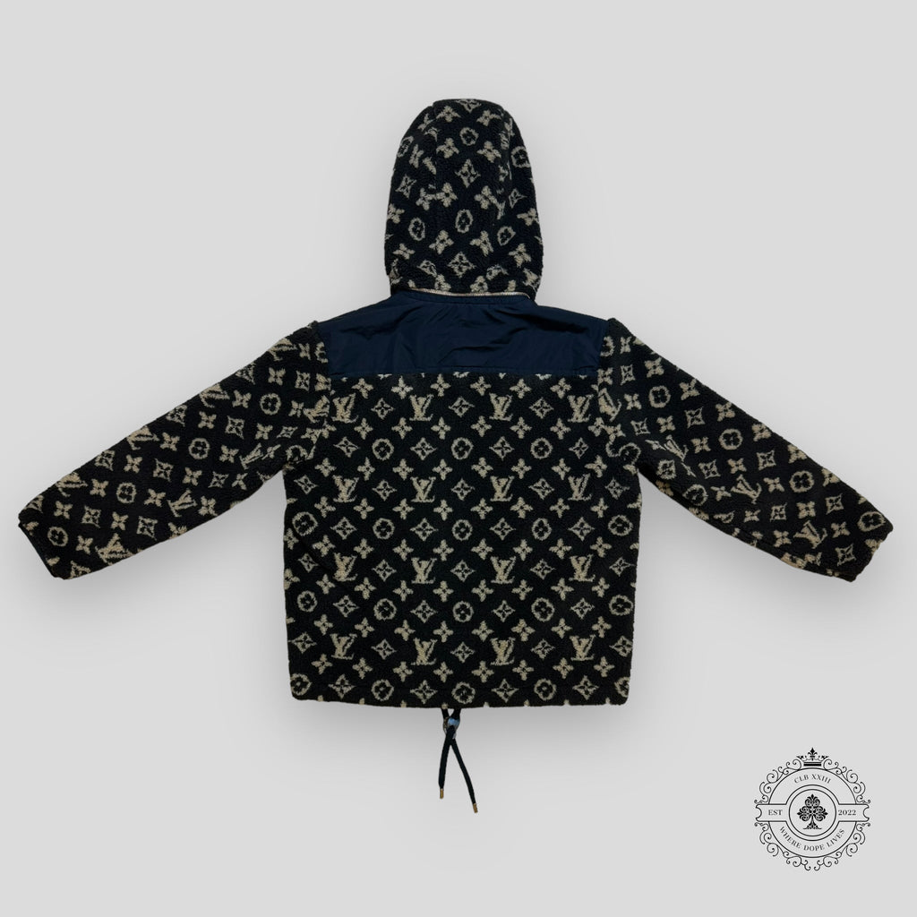 Louis Vuitton Monogram Fleece Jacket in Brown zip up coat 42
