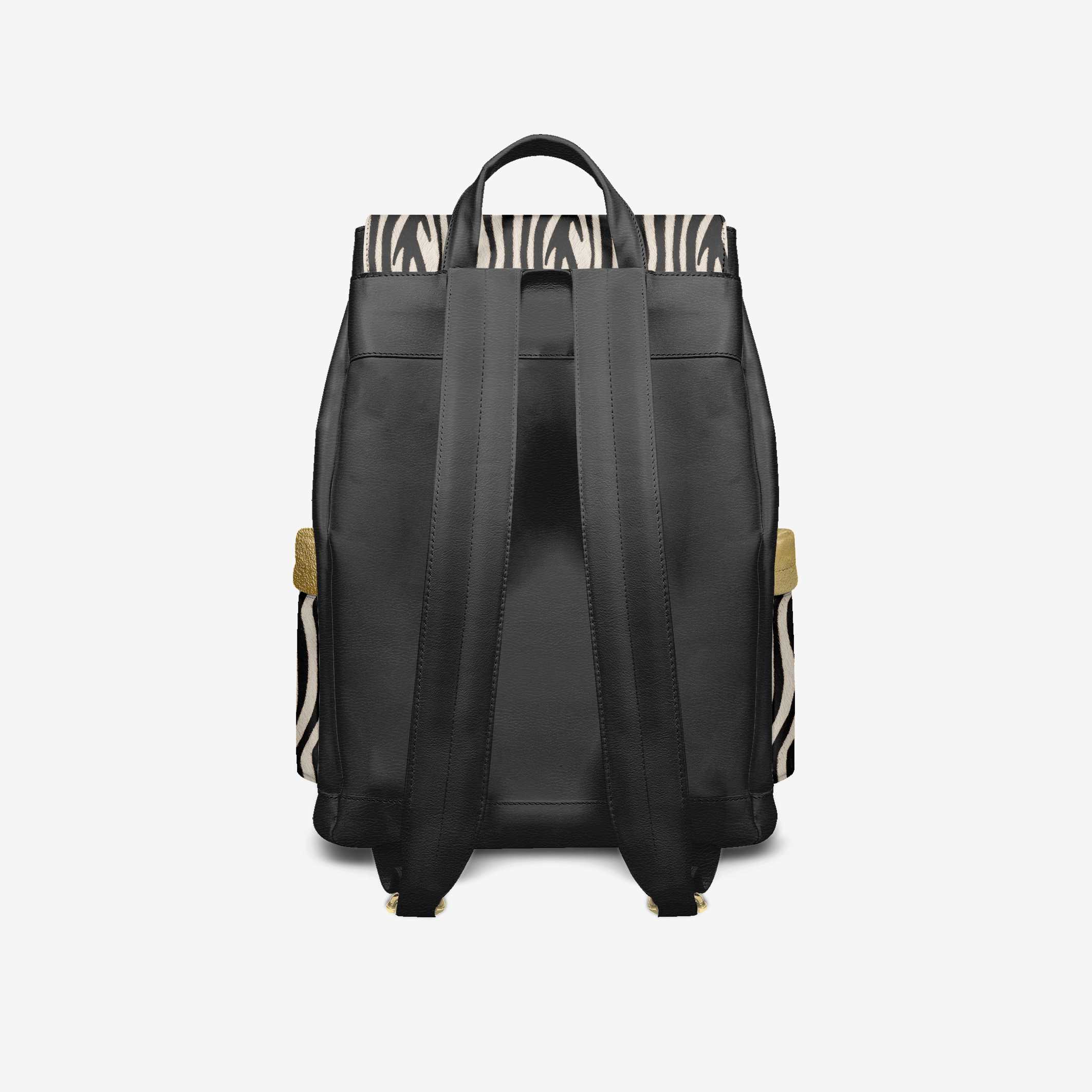 Luxury Vegan Backpack ZEBRA GOLD EDGE – BYMANYC ® New York designer bag