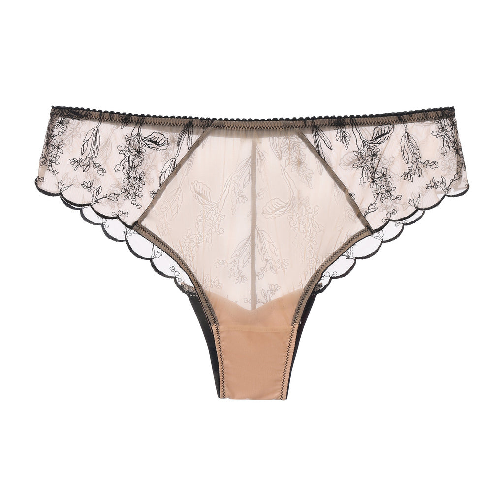 Kim Embroidery Cheeky on Jelly Fabric Panty Panties Amour D'Agnette
