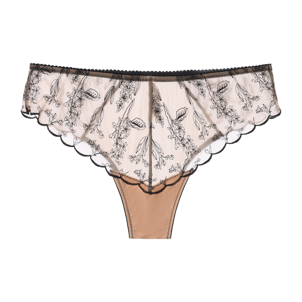Kim Embroidery Cheeky on Jelly Fabric Panty Panties Amour D'Agnette