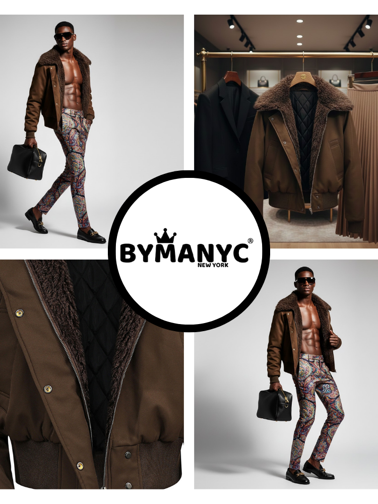 Men's Jacket STATEN ISLAND FERRY NYFW New Collection BYMANYC ® New York bomber coat