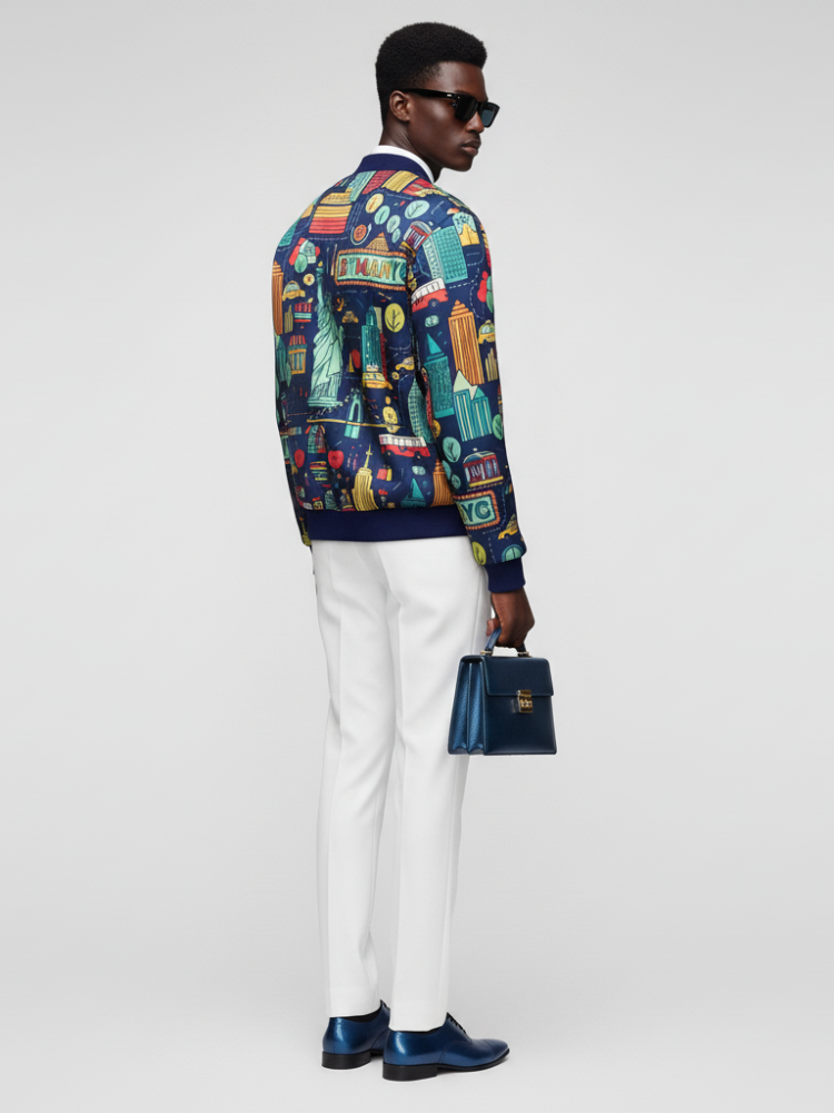 Men's MIDTOWN Bomber Jacket BYMANYC ® New York satin designer coat