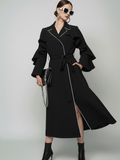 TRIBECA Ruffle sleeves Long Trench Coat BYMANYC ® New York jacket