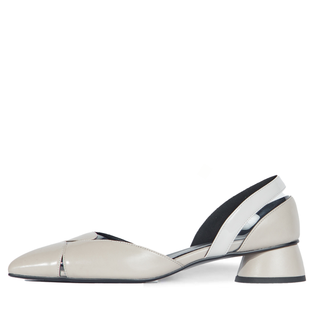 Natalia Flats Grey low heels flats extended sizes 9-14 dress