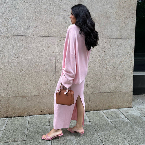 Knitted Long Sleeve Cardigan Camisole Skirt Set ladies Autumn Winter Sweater 3-Piece outfit