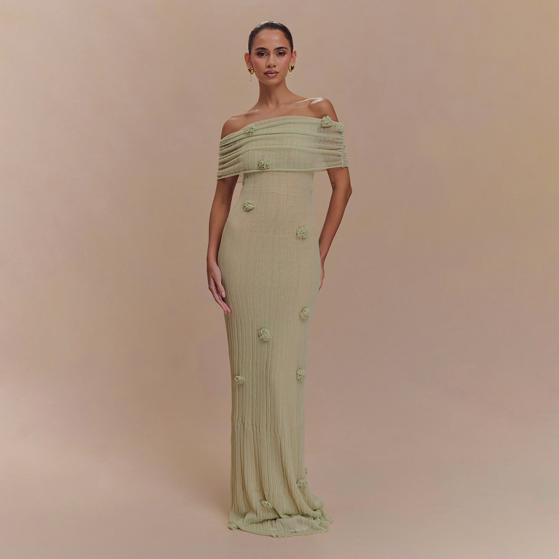 Women Knitted Floating Floral Solid Color Beach Bikini Swimsuit Cover Up Sun Protective Clothing Dress