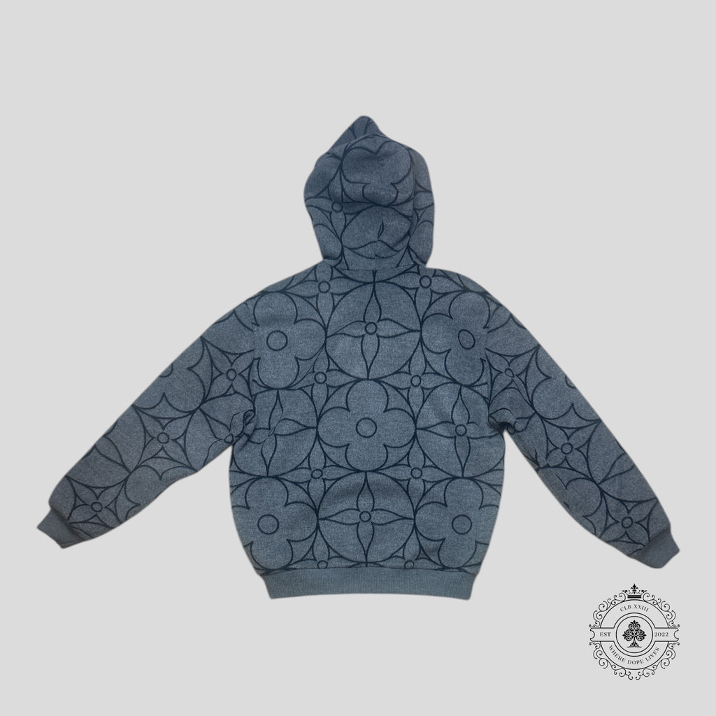Louis Vuitton Monogram Flower Reversible Hooded Blouson 50 men's unisex wool