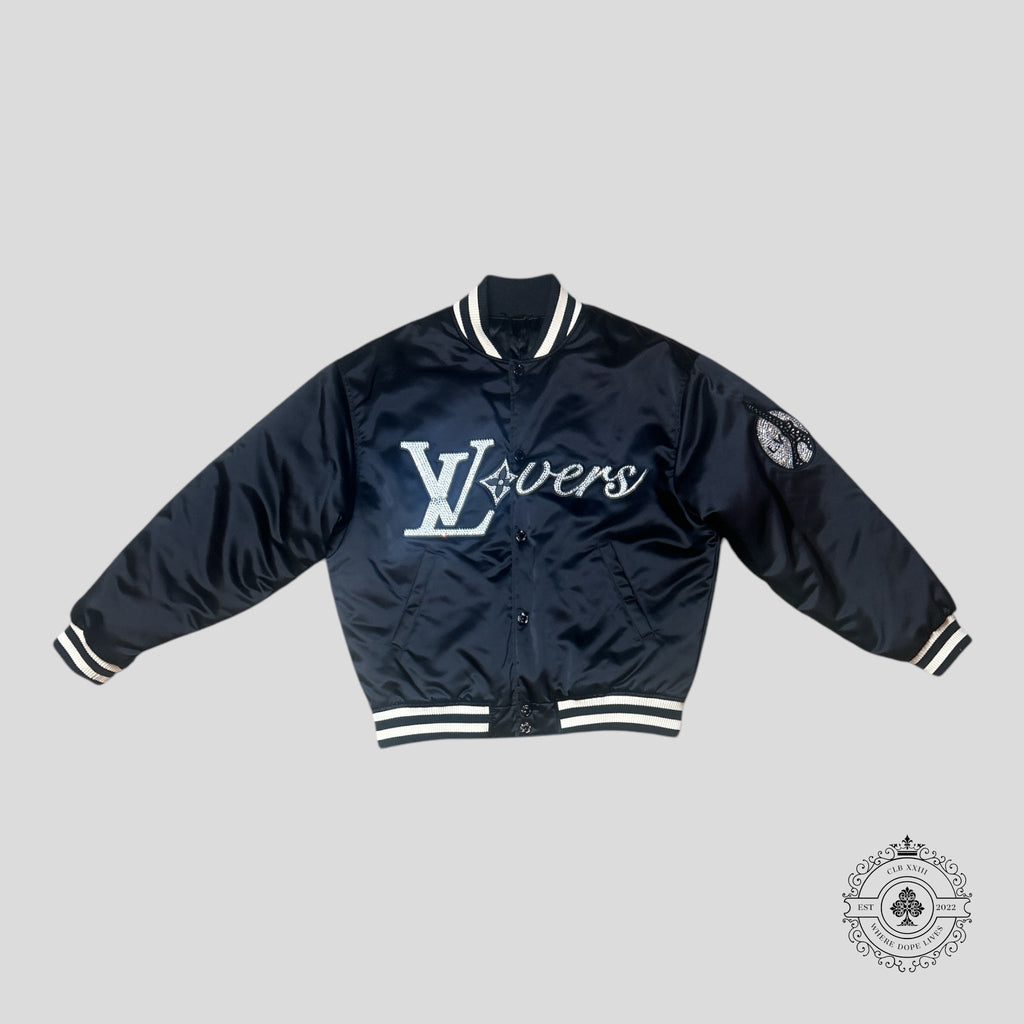Louis Vuitton LV Lovers Baseball Bomber Jacket in Black 50 men's