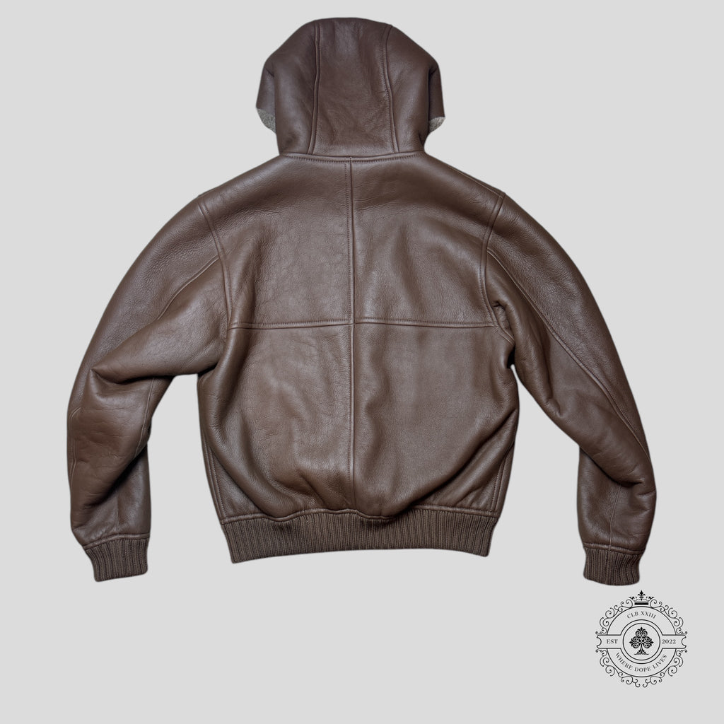 Louis Vuitton Reversible Monogram Shearling Leather Hooded Blouson Jacket 52