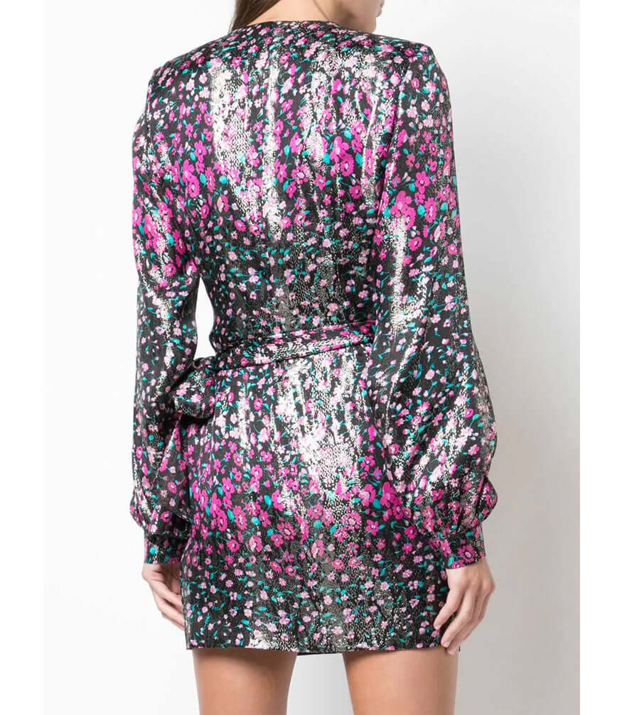 Eugina Fuchsia Short Dress Silk Maison Beverly Hills Raquel Diniz