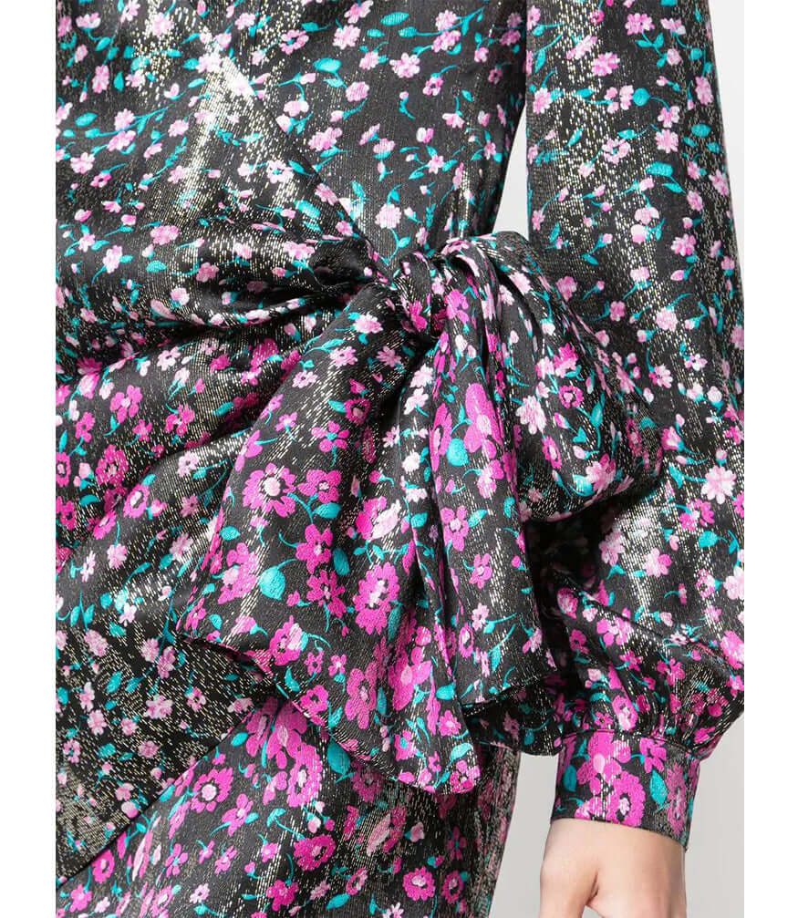 Eugina Fuchsia Short Dress Silk Maison Beverly Hills Raquel Diniz