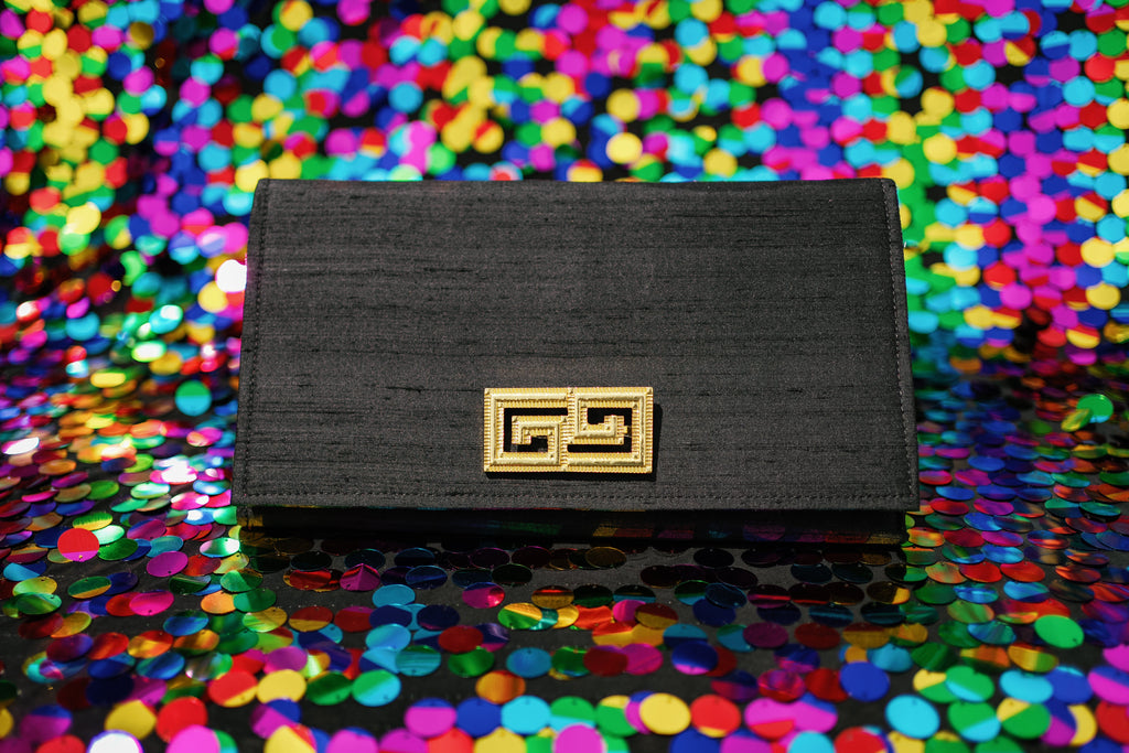 Garland Handbag Purse Ruth Clutch Black evening cocktail formal bag