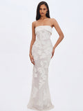 Raphaela White Floral Strapless Mermaid Wedding Dress