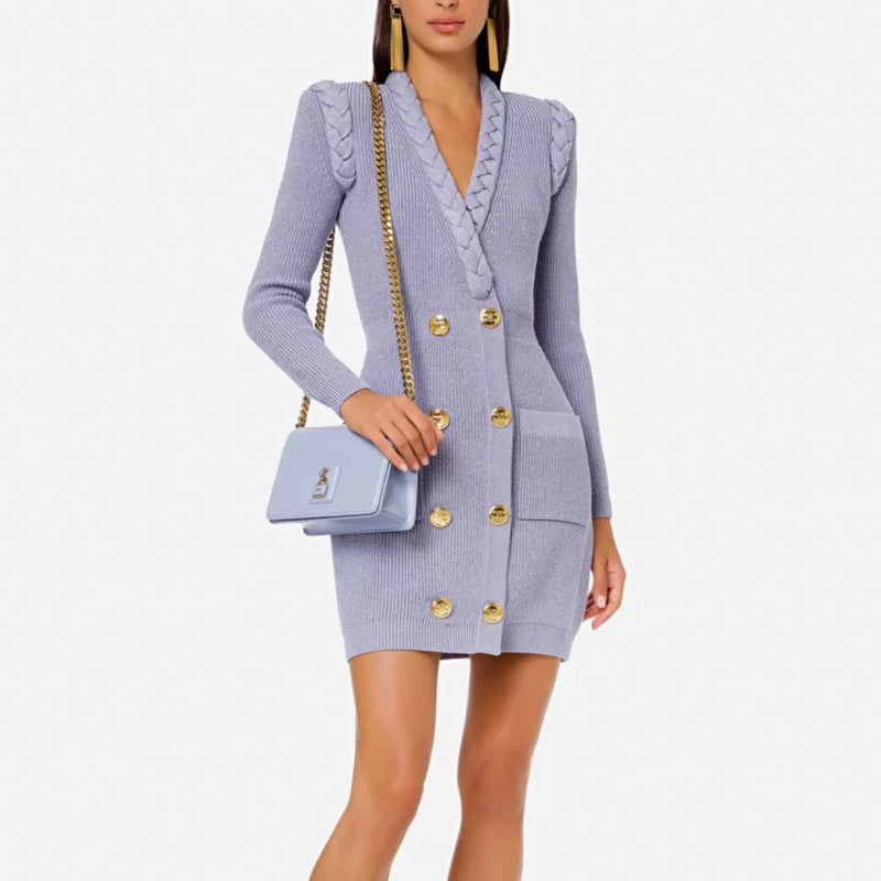 Retro Knitted Hepburn sweater Dress For Women, Greenwich Village, BYMANYC New York.